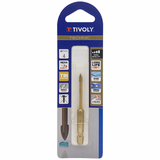 Ø: 4 / Glass drill bit with 4 cutters - TiN coated - Hexagonal shank (Blister) / L: 65 - TIVOLY - drilling - Reference: 12000420400 - Vue 2 - Professional Tool