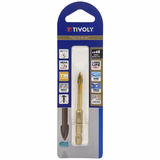 Ø: 5 / Glass drill bit with 4 cutters - TiN coated - Hexagonal shank (Blister) / L: 65 - TIVOLY - drilling - Reference: 12000420500 - Vue 2 - Professional Tool