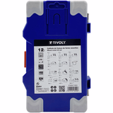 12 routerbits in assorted shapes - 8 mm shank  - TIVOLY - routing - Reference: XT606470003 - Vue 2 - Professional Tool