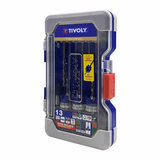 13 piezas-3 kits broca y fresa para madera y metal HSS 2 en 1 + 6 brocas HSS + 3 puntas de acero inoxidable + accesorios  - TIVOLY - taladrado - Referencia: 11900770001 - Vue 2 - Herramienta profesional