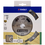 Ø: 150 x Ø2: 20 x Z: 20 / Lame de scie circulaire -Débit - Pour Bois et plâtre -Pour scie portative (Etui carton)  - TIVOLY - sciage - Référence: XT50514004148 - Vue 2 - Outil professionnel