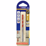 Ø: 6 / 2 in 1 concrete/tile drill bit - Ground carbide cutting insert - Ribbed fluting (Blister) / L: 100 - TIVOLY - drilling - Reference: 10913020600 - Vue 2 - Professional Tool
