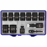 12 pieces - 9 impact sockets Ø 8 to 24 mm + 2 adapters + 1 extension - IMPACT  - TIVOLY - screwdriving - Reference: 11521470001 - Vue 5 - Professional Tool