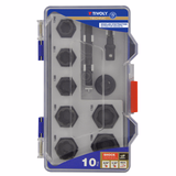 10 pieces - 7 3/8" drive extraction sockets Ø 10 à 19mm + accessories - IMPACT  - TIVOLY - screwdriving - Reference: 11521470002 - Vue 1 - Professional Tool
