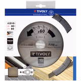 Ø: 210 x Ø2: 30 x Z: 60 / Lame de scie circulaire -Finition -Pour plastique, aluminium, bois durs -Pour scie portative (Etui carton)  - TIVOLY - sciage - Référence: XT50514004463 - Vue 2 - Outil professionnel