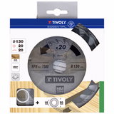 Ø: 130 x Ø2: 20 x Z: 20 / Circular saw blade - High-speed - For wood and plaster - For portable saw (Carton sleeve)  - TIVOLY - sawing - Reference: XT50514004126 - Vue 2 - Professional Tool