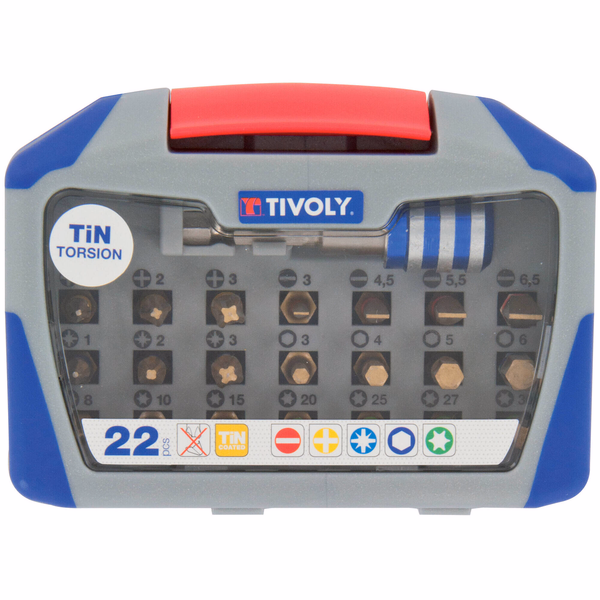 22 pièces -21 embouts torsion revêtus TiN + 1 porte-embout magnétique Quick change  - TIVOLY - vissage & serrage - Référence: 11521572003 - Image principale - Outil professionnel