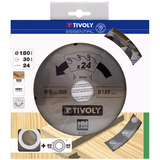 Ø: 180 x Ø2: 30 x Z: 24 / Circular saw blade - High-speed - For wood and plaster - For portable saw (Carton sleeve)  - TIVOLY - sawing - Reference: XT50514004171 - Vue 2 - Professional Tool