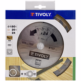 Ø: 180 x Ø2: 20 x Z: 24 / Circular saw blade - High-speed - For wood and plaster - For portable saw (Carton sleeve)  - TIVOLY - sawing - Reference: XT50514004172 - Vue 2 - Professional Tool