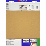 GLASS PAPER (Silex) sanding sheets - 230x280 mm (Hanging cardboard) / Dim 230x280 / Gr : 50 - TIVOLY - sanding - Reference: XT10131013010 - Vue 2 - Professional Tool