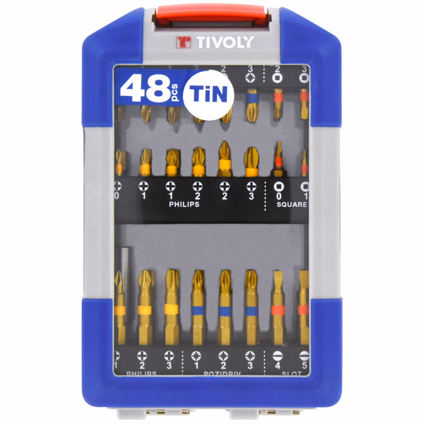 48 piezas -47 puntas torsión con recubrimiento TiN con anilla + 1 portapuntas magnético  - TIVOLY - atornillado - Referencia: 11521572006 - Image principale - Herramienta profesional