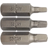 Screwdriver bit - Safety screw - For square-headed screws (Blister) N°: 1-2-3 / L: 25 - TIVOLY - screwdriving - Reference: 11530620001 - Vue 1 - Professional Tool