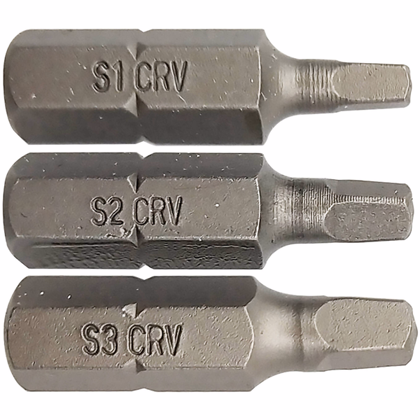 Screwdriver bit - Safety screw - For square-headed screws (Blister) N°: 1-2-3 / L: 25 - TIVOLY - screwdriving - Reference: 11530620001 - Image principale - Professional Tool