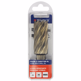 HSS annular cutter - Long series - Weldon (Hanging tube) Ø: 30 / Øint: 22 / L: 80 - TIVOLY - core hole drilling - Reference: 10370613000 - Vue 2 - Professional Tool