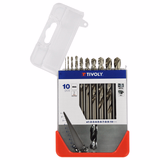 10 fully ground HSS metal drill bits, Split point, Ø 1 to 10 mm  - TIVOLY - drilling - Reference: 11437770004 - Vue 1 - Professional Tool