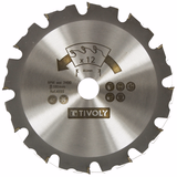 Ø: 180 x Ø2: 22.2 x Z: 12 / Disco de corte - Para madera y madera con clavos - Uso en amoladora (Funda cartón)  - TIVOLY - serrado - Referencia: XT50512004555 - Vue 1 - Herramienta profesional