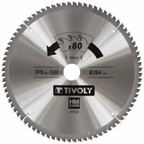 Ø: 254 x Ø2: 30 x Z: 80 / Circular saw blade - Finishing - For plastic, aluminium, hard wood - For radial and table saw (Carton sleeve)  - TIVOLY - sawing - Reference: XT50514004492 - Vue 1 - Professional Tool