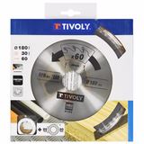 Ø: 180 x Ø2: 30 x Z: 60 / Lame de scie circulaire -Finition -Pour plastique, aluminium, bois durs -Pour scie portative (Etui carton)  - TIVOLY - sciage - Référence: XT50514004162 - Vue 2 - Outil professionnel