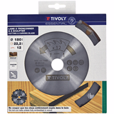 Ø: 180 x Ø2: 22.2 x Z: 12 / Cutting disc - For wood and wood with embedded nails - For grinder (Carton sleeve)  - TIVOLY - sawing - Reference: XT50512004555 - Vue 2 - Professional Tool