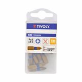 Screwdriver bit -Torsion TiN - For Pozidriv screws ESSENTIAL (Hanging box) - TIVOLY - screwdriving - Reference: 1152226 - Vue 2 - Professional Tool