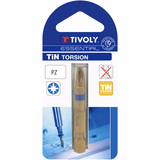 Embout de vissage -Torsion TiN -Pour vis Pozidriv ESSENTIAL (Blister) - TIVOLY - vissage & serrage - Référence: 1152272 - Vue 2 - Outil professionnel