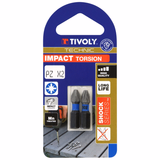 Punta de atornillar -Torsión diamante IMPACTO -Para tornillo Pozidriv TECHNIC (Blíster) - TIVOLY - atornillado - Referencia: 1152322 - Vue 2 - Herramienta profesional