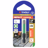 Screwdriver bit - IMPACT Torsion diamond - For Torx screws TECHNIC (Blister) - TIVOLY - screwdriving - Reference: 1152342 - Vue 2 - Professional Tool