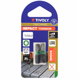 Embout de vissage -Torsion IMPACT Lg 25 -Pour vis Torx (Blister) N°: N30 / L: 25 - TIVOLY - vissage & serrage - Référence: 11523523000 - Vue 2 - Outil professionnel