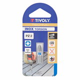 Embout de vissage -Torsion INOX -Pour vis Pozidriv TECHNIC (Blister) - TIVOLY - vissage & serrage - Référence: 1152422 - Vue 2 - Outil professionnel