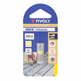 Screwdriver bit -Torsion STAINLESS STEEL - For Phillips screws TECHNIC (Blister) - TIVOLY - screwdriving - Reference: 1152432 - Vue 2 - Professional Tool