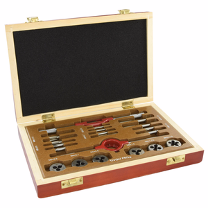 20 pieces - 6 sets of 2 DIN352 HSS taps + 6 HSS dies M3 to M10 - Tap wrench no. 1.5, 1 die holder 25.4 TECHNIC  - tapping - Reference: 11900870004 - Professional Tool - Tivoly