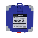 23 pieces - 6 HSS taps + 6 HSS dies M3 to M10 + 2 die holders + 1 die holder 25.4 + 6 HSSE5 drill bits + accessories  - TIVOLY - tapping - Reference: 11900870016 - Vue 3 - Professional Tool