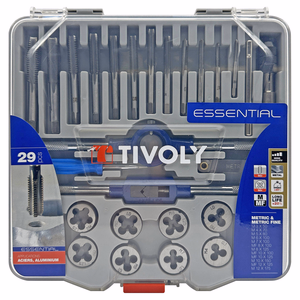 29 pieces - 12 taps + 12 dies M3 to M12 + 2 tap wrenches + 1 die holder 25.4 + accessories  - tapping - Reference: 11900970017 - Professional Tool - Tivoly