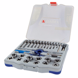 29 pièces -12 tarauds + 12 filières M3 à M12 + 2 tournes à gauche + 1 porte-filière 25,4 + accessoires  - TIVOLY - taraudage - Référence: 11900970017 - Vue 2 - Outil professionnel